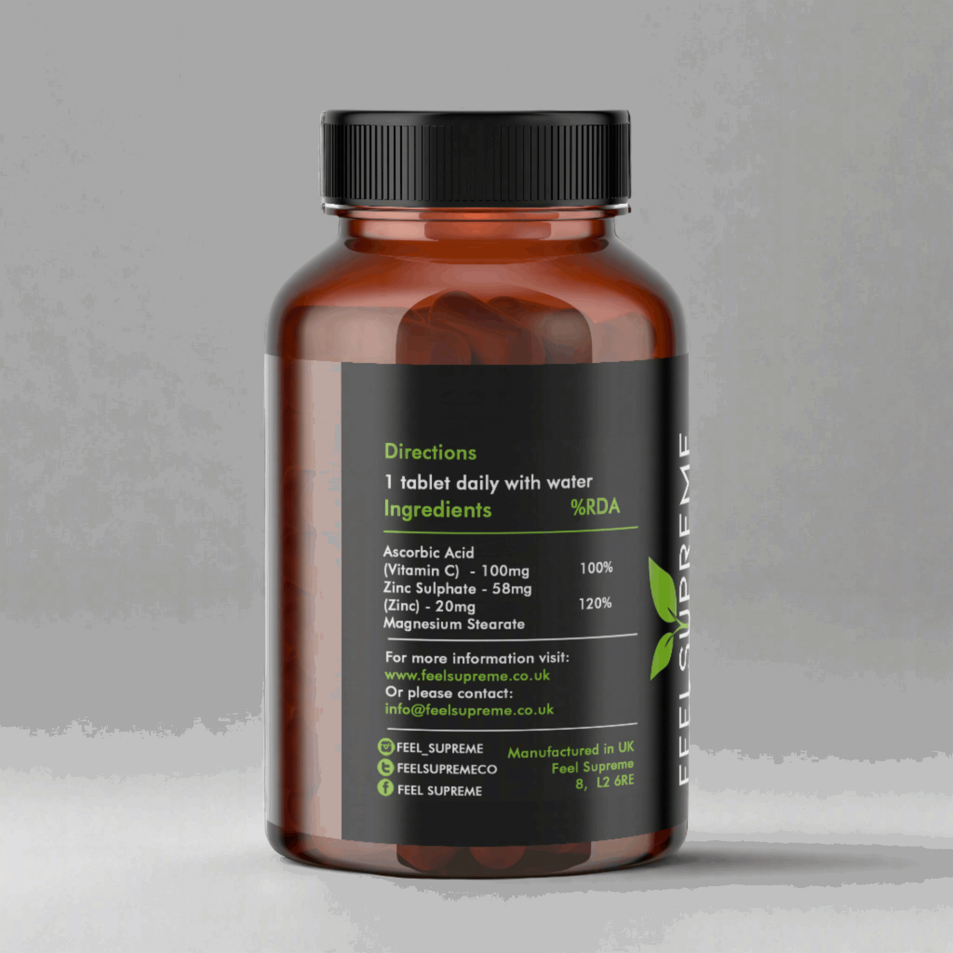 Feel Supreme Zinc & Vitamin C Tablets