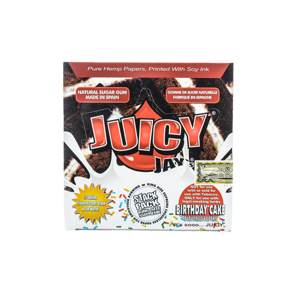 24 Juicy Jay Birthday Cake Flavoured King Size Premium Rolling Papers - The CBD Hut