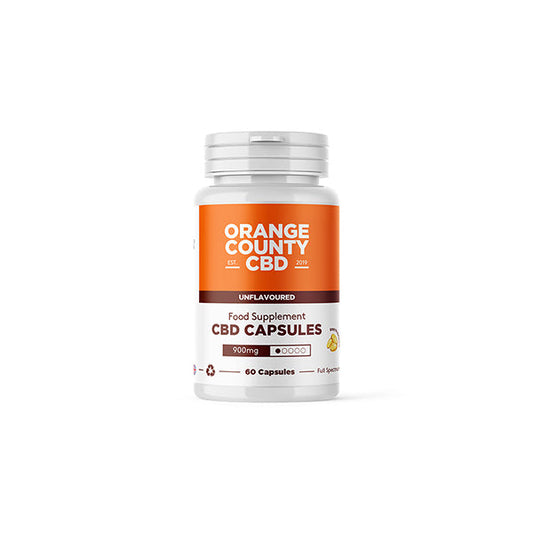 Orange County 900mg Full Spectrum CBD Capsules - 60 Caps - The CBD Hut