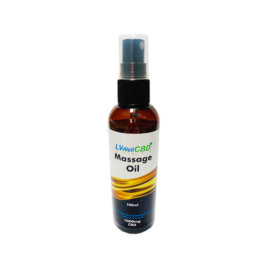 LVWell CBD 1000mg Full Spectrum CBD Massage Oil  - 100ml - The CBD Hut