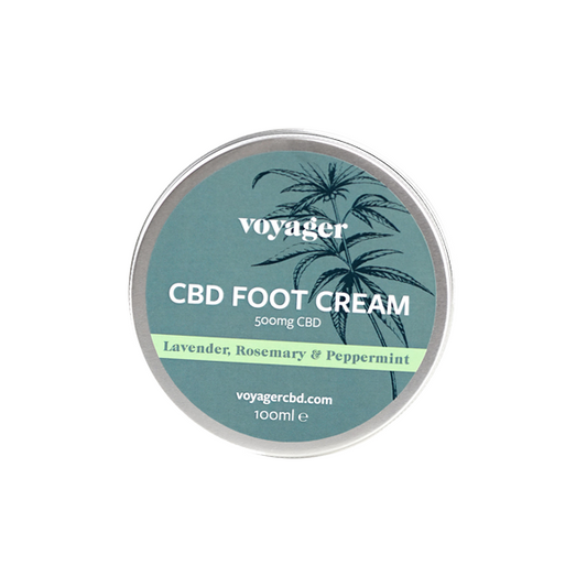 Voyager 500mg CBD Foot Cream - 100ml - The CBD Hut