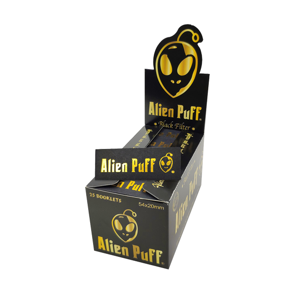 50 Alien Puff Black & Gold Filter Tips - The CBD Hut