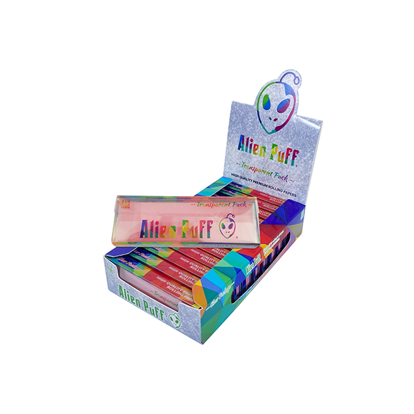 Alien Puff 1.25 Size Transparent Pack Pink Papers & Filter Tips 12 Booklets (HP2208) - The CBD Hut