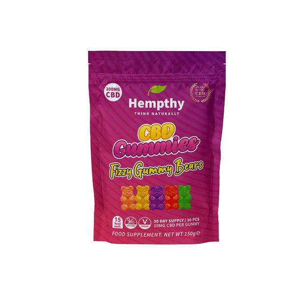 Hempthy 300mg CBD Gummies 30 Ct Pouch - The CBD Hut