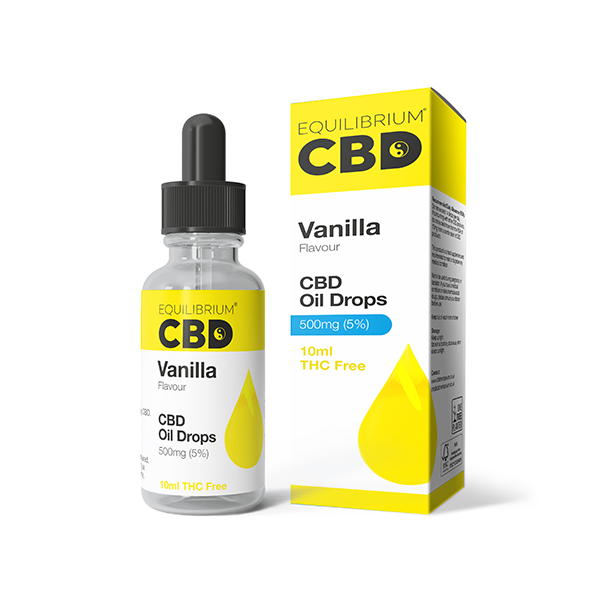 500mg Equilibrium CBD Oil 10ml - Vanilla Flavour - The CBD Hut