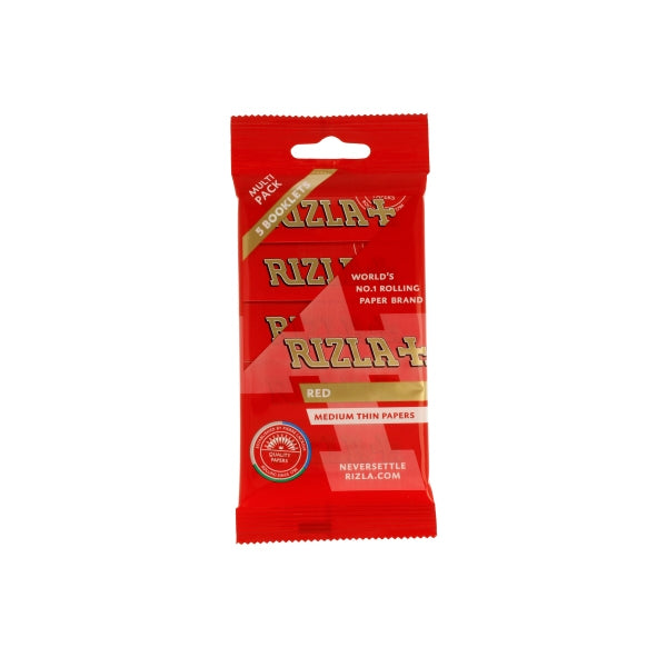 5 Pack Red Regular Rizla Rolling Papers (Flow Pack) - The CBD Hut