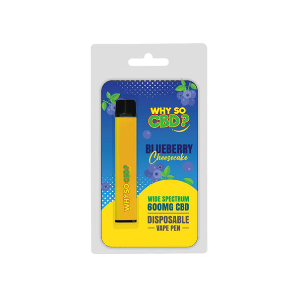 Why So CBD? 600mg Wide Spectrum CBD Disposable Vape Pen - 12 Flavours - The CBD Hut